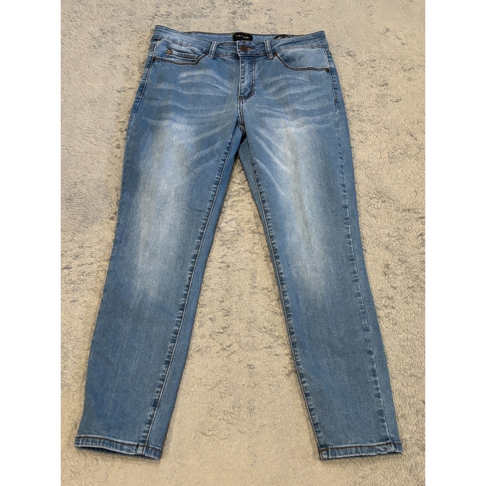 Tahari Kelly Classic Skinny Jeans Womens 6/28 Blue Medium Wash Mid Rise Denim